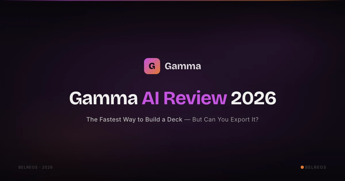 Gamma AI Review 2026: The Fastest Way to Build a Deck (But Can You Export It?)