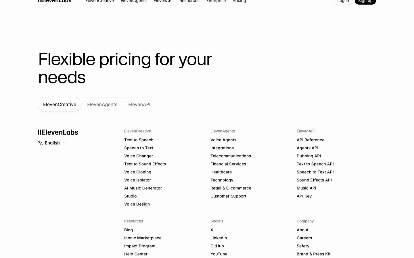 ElevenLabs pricing plans