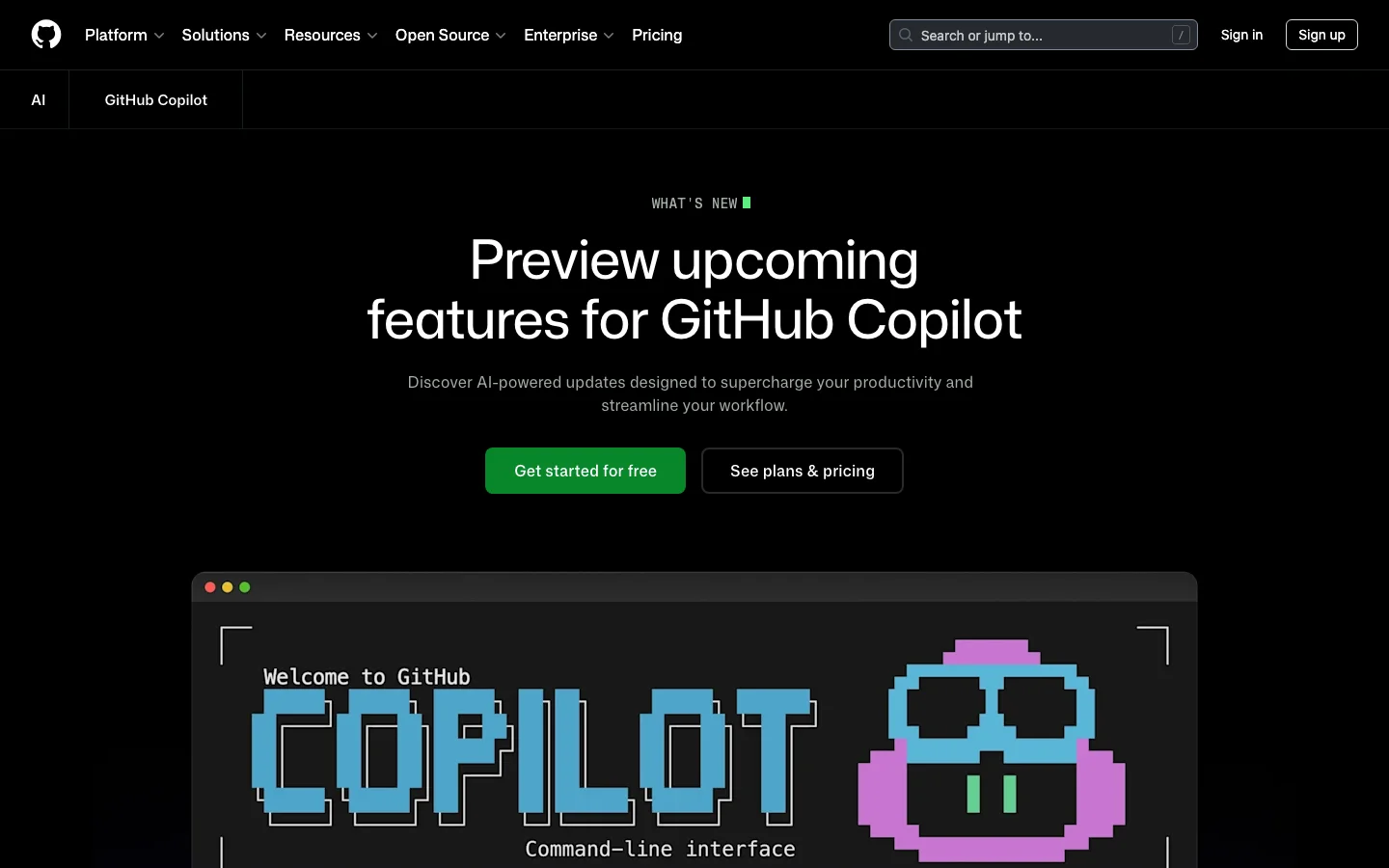 GitHub Copilot - AI tool interface screenshot
